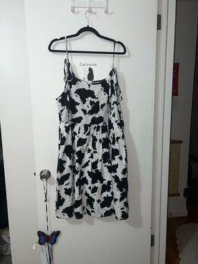 Cotton cow print dress size 1x